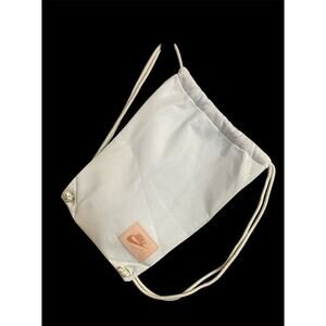 Nike Metallic Silver Mesh Drawstring Backpack Bag 16x13